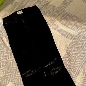 Black ripped knee Levi adjustable waist jeans size 12